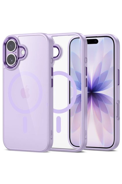 HusДѓ Magmat MagSafe pentru iPhone 17, spate transparent, compatibilДѓ MagSafe, lavandДѓ/transparent