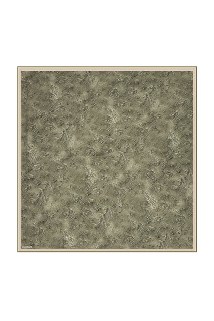 Green Brush Silk Scarf