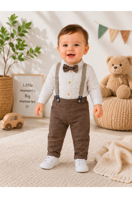 Boy's & Baby's Salopet Set