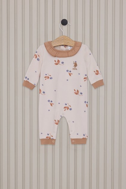 Baby Girl Brown Romper