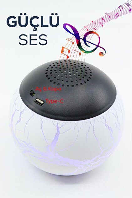 DEMPOWER Okyanus Efektli Projeksiyonlu Bluetooth Hoparlör Gece