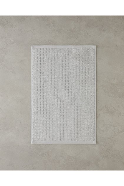 Chequer Cotton Hand Towel 30X45 cm Gray