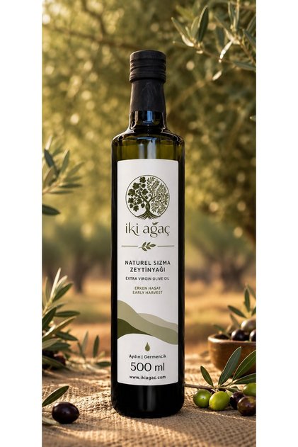 Erken Hasat Naturel Sızma Zeytinyağı Cam Şişe 500 ML