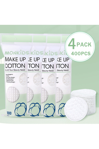 400PCS 100pcs/200pcs Soft and Breathable Round Cotton Pad with Double-Sided Texture Is Used for Dail