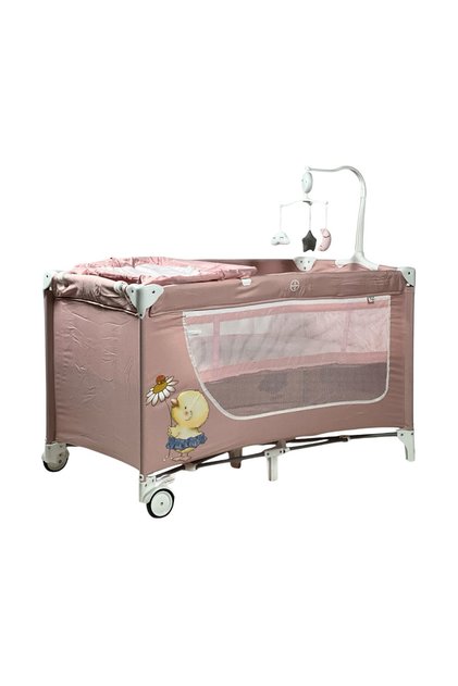 Baby Playpen & Crib with Changing Table, Hanging Toys, Storage Pocket, Baby Playpen Crib for Newborn