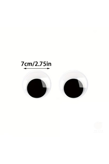 7cm 1Pair Self Adhesive Cute Huge Googly Eyes Fridge Wall Sticker Funny Large Black Plastic Eyes Sti