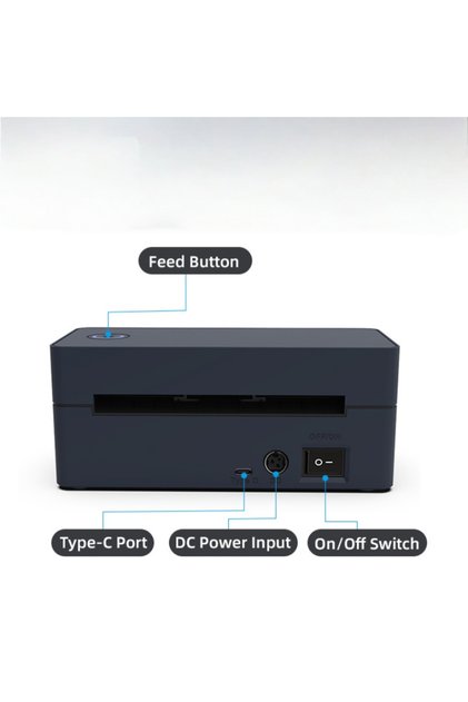 UK Plug black9260BT Wireless Bluetooth Thermal Desktop Shipping Label Printer 4x6 Support Android Ma