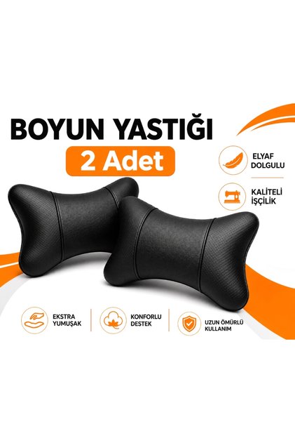 Oto Araç Boyun Yastığı Araba Ortopedik Yastık Seyahat 2 Adet
