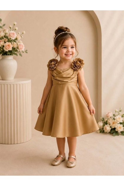 KIZ ÇOCUK 7754 RİDDEN ELBİSE GKİC0001