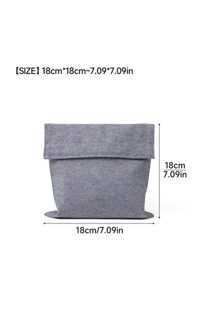 Grey Reusable Sandwich Storage Bag TPU Lining Velcro Snack Bags for Kids Washable Waterproof Food-Sa