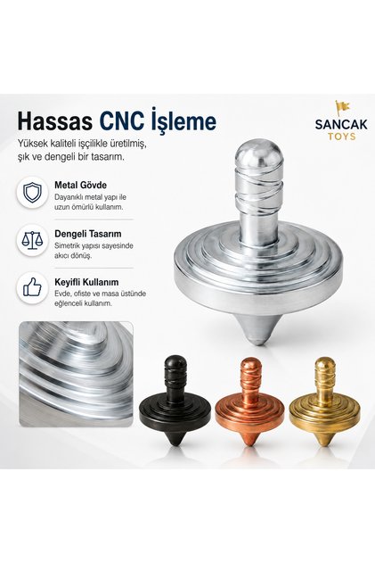 12'li metal topaç, odaklanma ve eğlence için el oyuncağı, çeşitli renk(GOLD,GÜMÜŞ,SİYAH,BAKIRx3ADET)