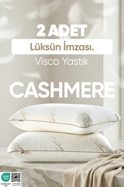 Special Visco Cashmere Sleeping Pillow - Orthopedic Visco Plump Ultra Luxury Cashmere [2 Pieces] (Medium Soft)