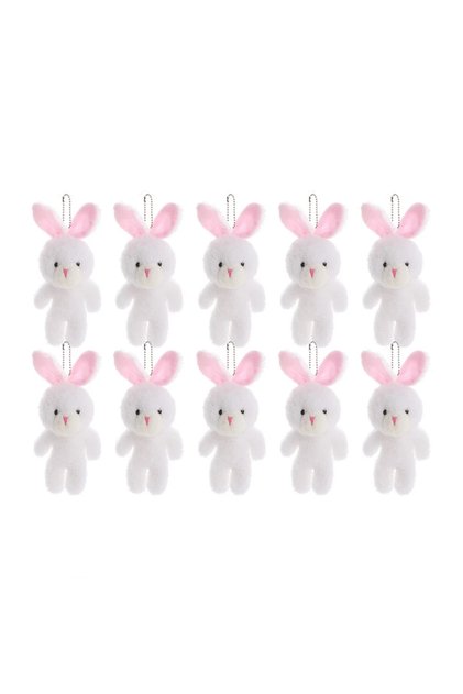 10Pcs 10pcs Easter Bunny Plush Toy Mini Rabbit Bunny Plush Dolls Plush Bouquet Easter Basket Fillers