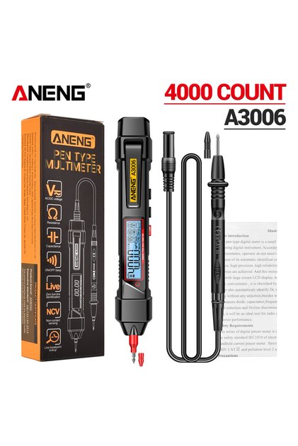 ANENG A3006 ANENG A3006 Multimeter Test Pen AC/DC Voltage Capacitance Resistance 4000 Counts Multime