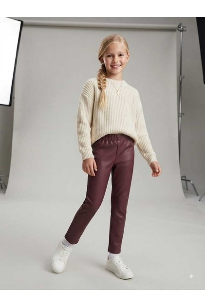 Girl's faux leather leggings