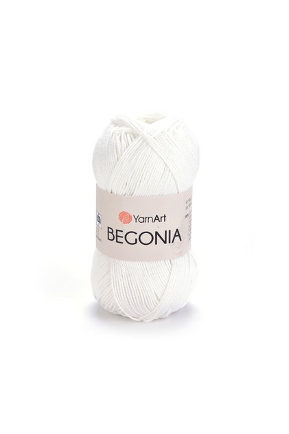 Begonia - Mercerized Hand Knitting Yarn White-003