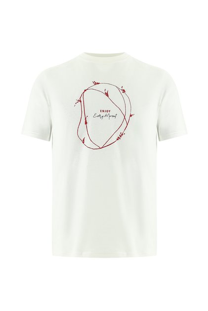 Crew Neck Regular Fit Printed Cotton T-Shirt