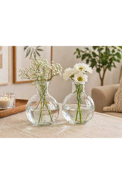 Set 2 vaze din sticlă – înălțime 10 cm