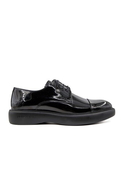 70915 Genuine Leather Black Patent Leather Men's Casual Shoes