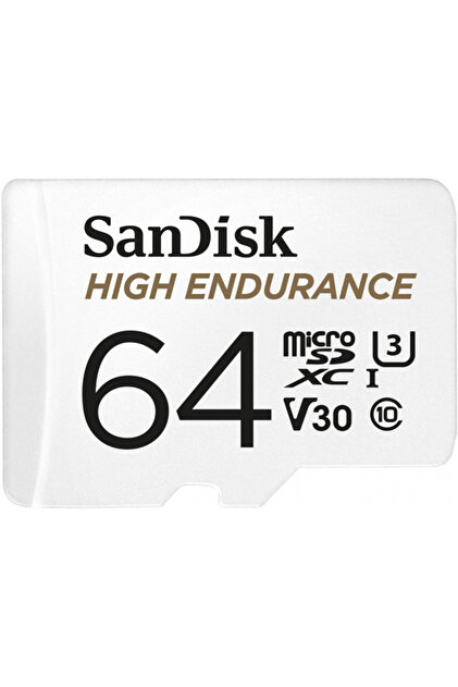 Карта памет microSDXC с висока издръжливост, 64ГБ, Клас 10/ UHS-1 U3, с адаптер