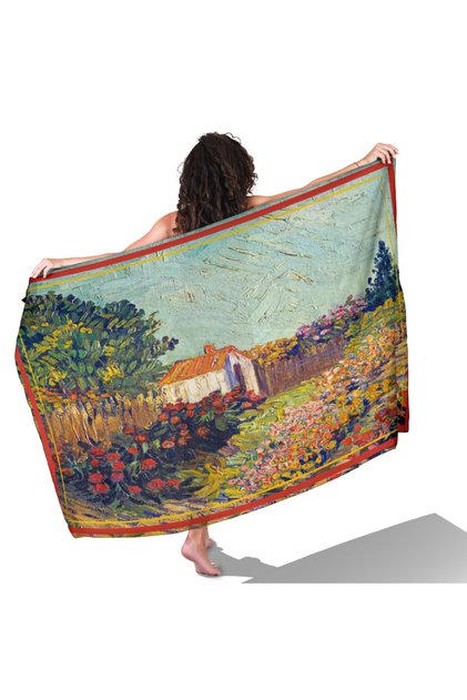 Canvas Summer Patterned Non-See-Through Satin Pareo