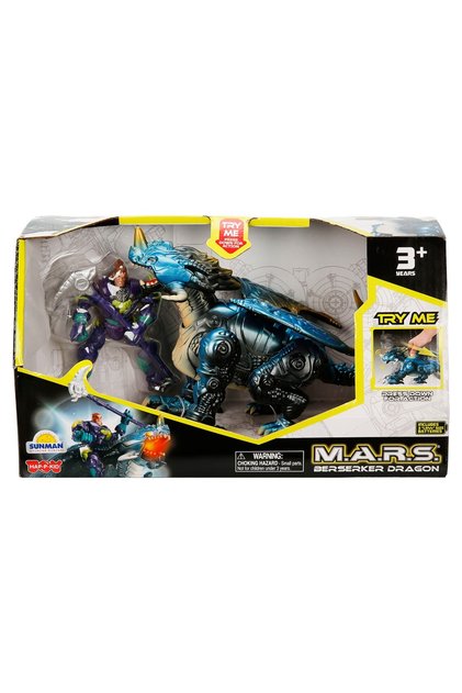 Robot dragon cu lumini și sunete, Kid, M.A.R.S. 18 cm, Albastru
