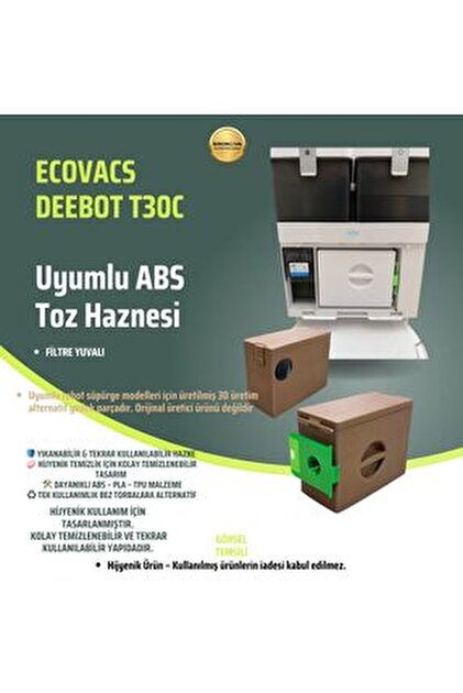 Ercinova ECOVACS DEEBOT T50 Pro Uyumlu ABS Toz Haznesi – 3D Baskı