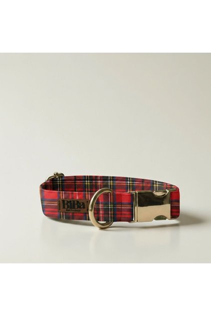 Plaid Dog Collar - with Charm Gift