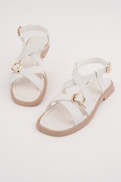 İkr-2065 Flat Sole Belted Sandals