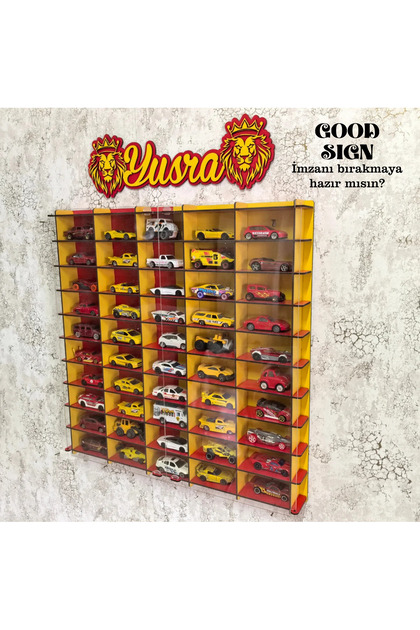 GOOD SIGN Pleksi Kapaklı 1/64 Ölçek 50Araçlık Hotwheels Matchbox