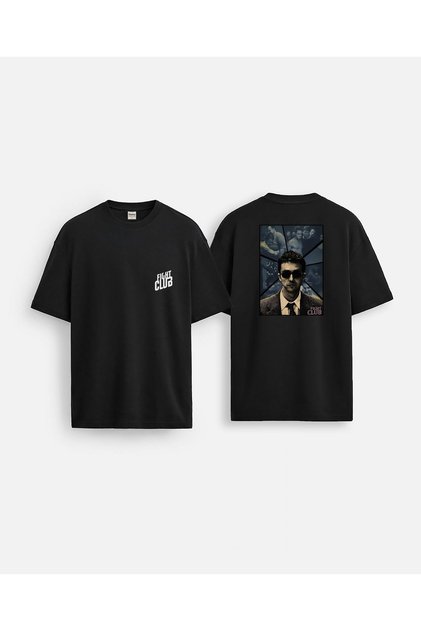 Fight Club Printed Crew Neck Black Unisex T-Shirt