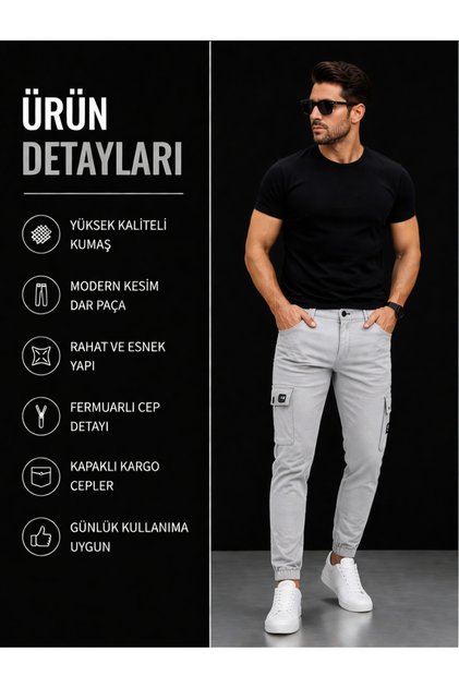 Men's Cargo Pants Multi-Pocket Design Comfortable Fit Narrow Leg Casual Stylish and Functional