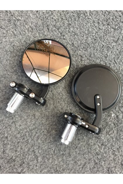 SET 2 OGLINZI ROTUNDE PENTRU GHIDON 22MM UNIVERSALE MOTO SCUTER ATV HONDA YAMAHA SUZUKI KAWASAKI DUC