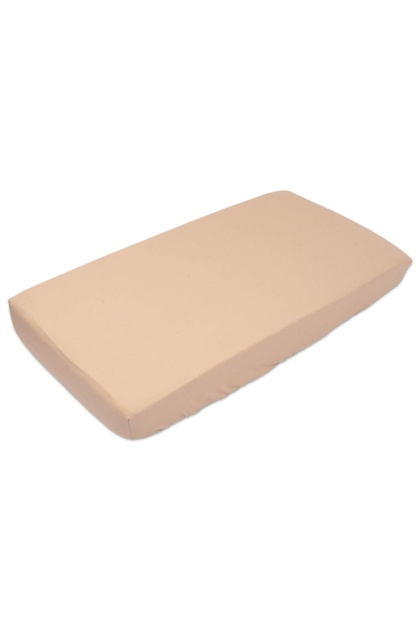Cearceaf cu elastic roata din in pentru patut bebe 120x60 cm natur
