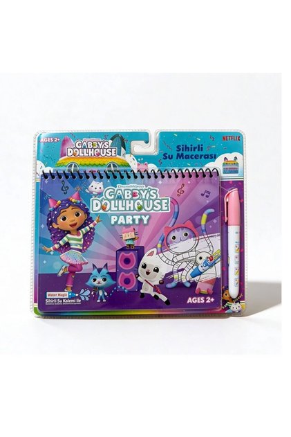 Gabby’S Dollhouse Magic Coloring Book with Water Pen Cat-Themed Activity Set Ages 2+