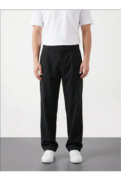 Muške letnje opuštene široke lanene pantalone