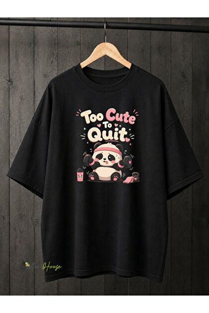 Panda Gym Printed Oversize T-Shirt
