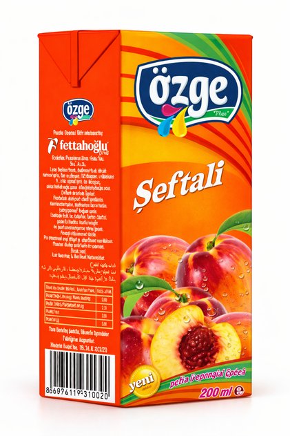 Şeftali meyve suyu 27 x 200 ML (27 Adet)