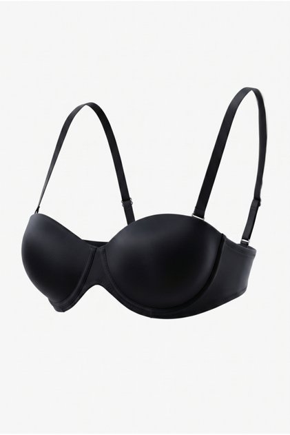 Perfect Lift Strapless Bra | Black Removable Strap Push up Bra
