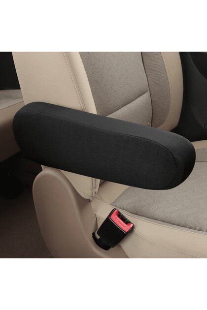 Black 1Pcs Car armrest cover universal van small armrest cover fabric easy to clean interior modifie