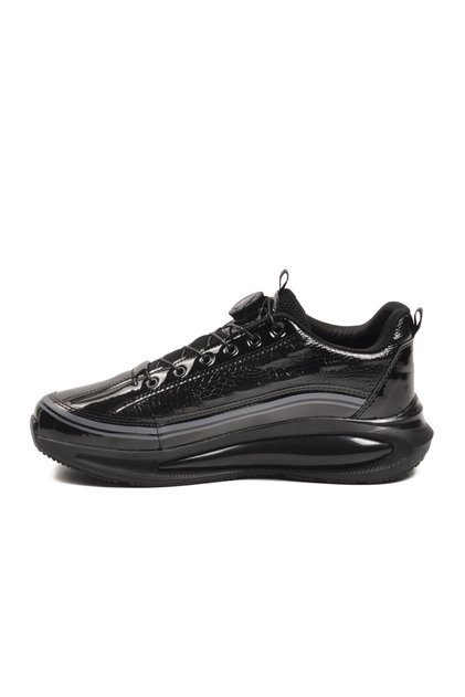 Black Patent Leather Orthopedic Sole Men's Sports Shoes Mc Jamper 2250 m