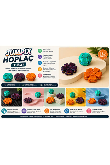 Middles&Niddles Collection Jumpix Fidget Hoplaç 3'lü Paket