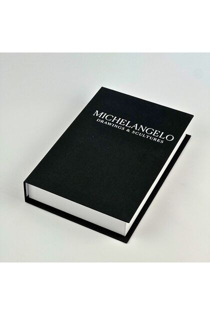BAK GEL AL Premium Bez Kaplama Kitap Şeklinde Dekoratif Saklama Kutusu - MICHELANGELO