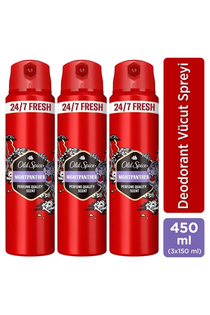 Night Panther Erkek Sprey Vücut Deodorantı 150 ml x3