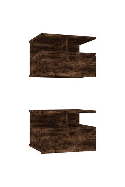 Noptiere plutitoare 2 buc. stejar fumuriu 40x31x27 cm lemn