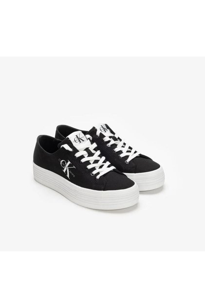 Kadın Platform Taban CK Logolu Siyah Sneaker EO/ SHIVARY 16T