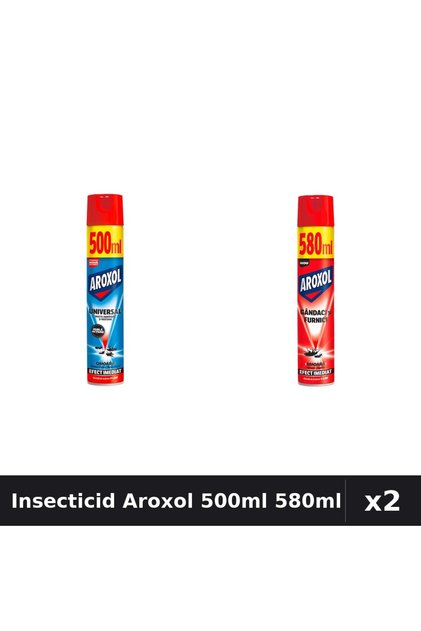 Set 2 Spray Insecticid 500ml + 580ml - Anti Gandaci, Tantari, Muste