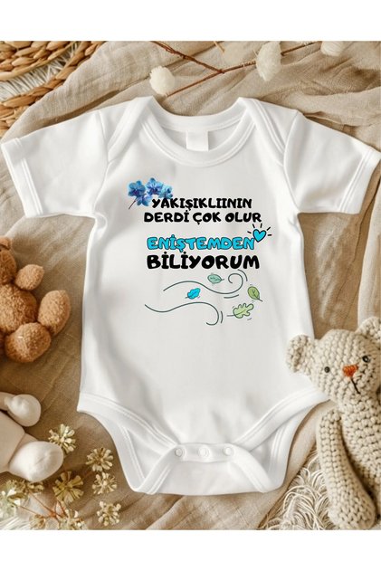 Enişte Written Baby Bodysuit 100% Cotton 286