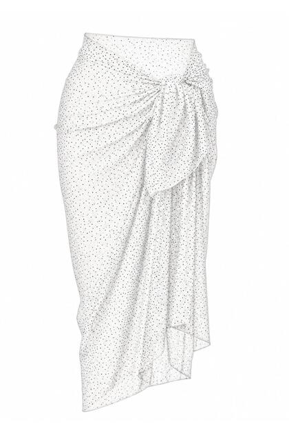 Polka Dot Patterned Long Pareo