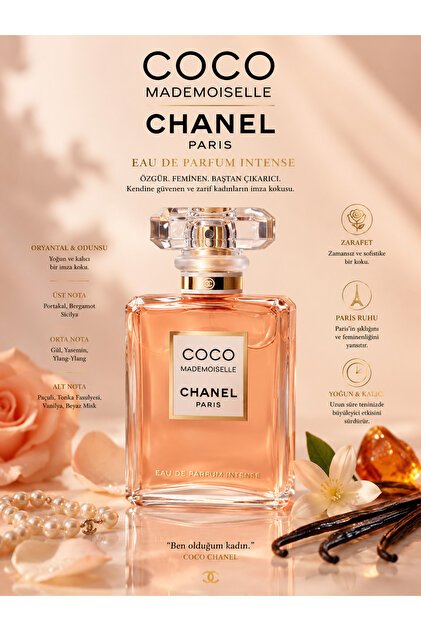 Chanel COCO MADEMOISELLE Eau de Parfum Intense Odunsu ve Amberimsi